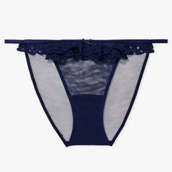 Victorias Secret Dream Angels Sexy Sheer Mesh Eyelet Lace String Bikini panty S - Picture 3 of 7